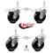 Service Caster 4 Inch Phenolic Swivel 3/8 Inch Threaded Stem Caster Total Lock Brake SCC, 2PK SCC-TSTTL20S414-PHR-381615-2-S-2 - alternate 4